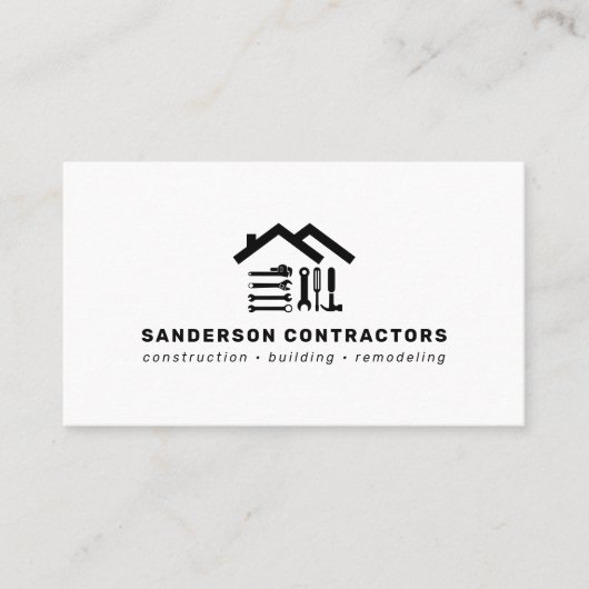 Baugesellschaft moderner QR-Code Visitenkarte (Vorderseite)