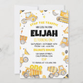 Baugewerbe 1. Geburtstag Einladung (Vorderseite)