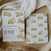 Baugewerbe 1. Geburtstag Einladung