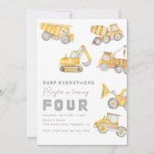 Baugewerbe 4. Geburtstag Einladung (Vorderseite)