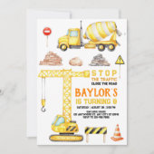 Baugewerbe 8. Geburtstag Einladung (Vorderseite)