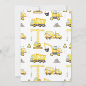 Baugewerbe 8. Geburtstag Einladung (Rückseite)