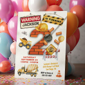 Baugewerbe am Geburtstag - Zwei-Wrackball Einladung