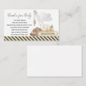 Baugewerbe Baby Dusche Buchanfrage Begleitkarte (Vorne/Hinten)