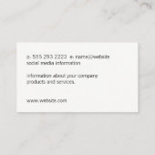 Baugewerbe / Buzz Saw / Holzkörner Visitenkarte (Rückseite)