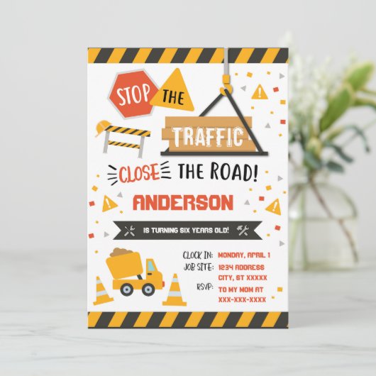 Baugewerbe Einladung (Stehend Vorderseite)