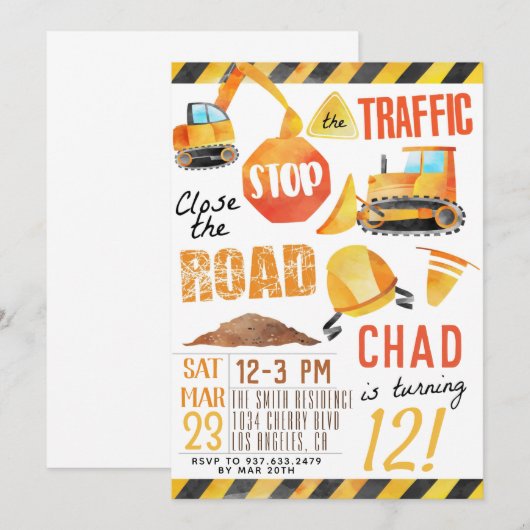 Baugewerbe Einladung (Vorne/Hinten)