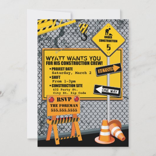 Baugewerbe Einladung (Vorderseite)