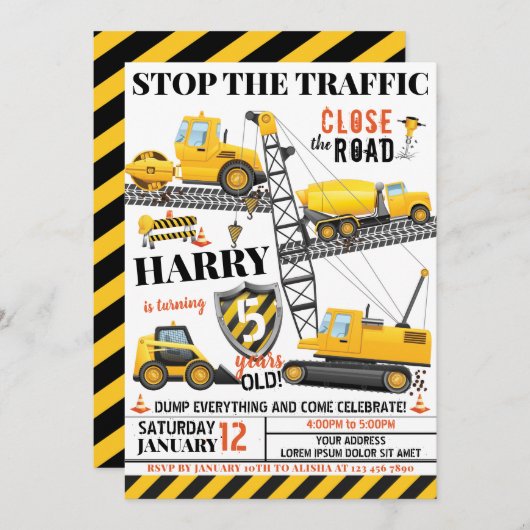 Baugewerbe Einladung (Vorne/Hinten)