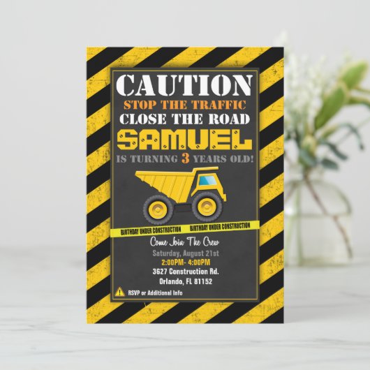 Baugewerbe Einladung (Stehend Vorderseite)