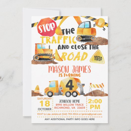 Baugewerbe Einladung (Vorderseite)