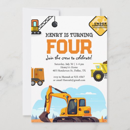 Baugewerbe Einladung (Vorderseite)