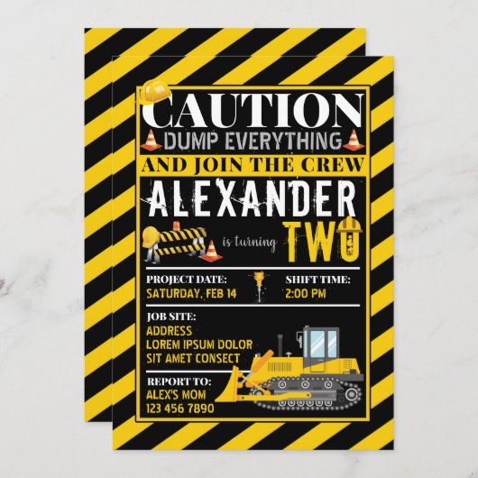 Baugewerbe Einladung (Vorne/Hinten)