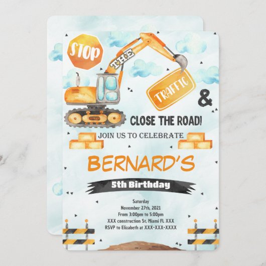 Baugewerbe Einladung (Vorne/Hinten)