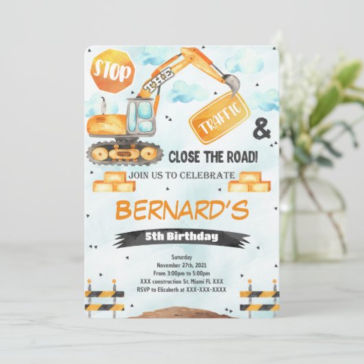 Baugewerbe Einladung (Stehend Vorderseite)