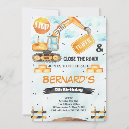 Baugewerbe Einladung (Vorderseite)