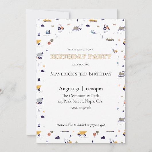 Baugewerbe Einladung (Vorderseite)