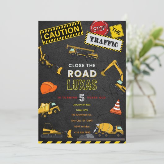 Baugewerbe Einladung (Stehend Vorderseite)