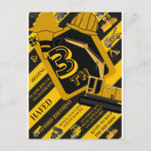 Baugewerbe Einladung am Geburtstag, bearbeitbares  Postkarte (Vorderseite)