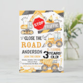 Baugewerbe Einladung zum 3-jährigen Geburtstag (Stehend Vorderseite)