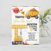 Baugewerbe - Einladung zum Geburtstag (Stehend Vorderseite)