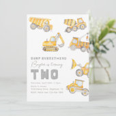 Baugewerbe Einladung zum Geburtstag | Bau (Stehend Vorderseite)