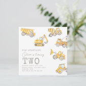 Baugewerbe Einladung zum Geburtstag | Bau (Stehend Vorderseite)