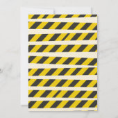 Baugewerbe Einladung zum Geburtstag - bearbeitbare (Rückseite)