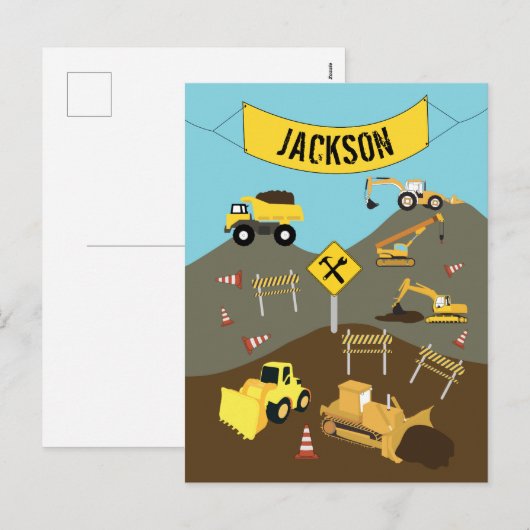 Baugewerbe Feiertagspostkarte (Vorne/Hinten)