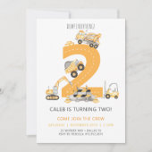 Baugewerbe Geburtstag Einladung 2. Geburtstag (Vorderseite)