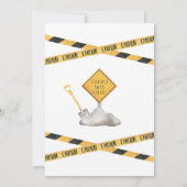 Baugewerbe Geburtstag Einladung 2. Geburtstag (Rückseite)