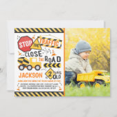 Baugewerbe Geburtstag Einladung Dump Truck Party (Vorderseite)