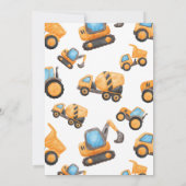 Baugewerbe Geburtstag Einladung Dump Truck Party (Rückseite)