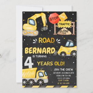 Baugewerbe Geburtstag Einladung Dump Truck Party