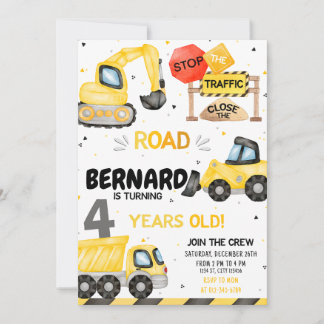 Baugewerbe Geburtstag Einladung Dump Truck Party