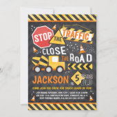 Baugewerbe Geburtstag Einladung Dump Truck Party (Vorderseite)