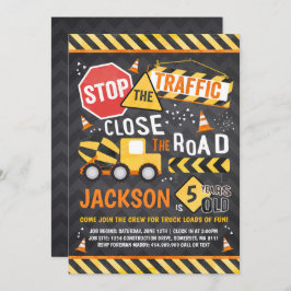 Baugewerbe Geburtstag Einladung Dump Truck Party