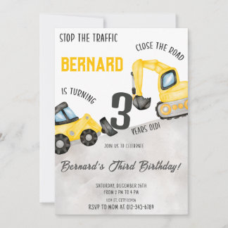 Baugewerbe Geburtstag Einladung Dump Truck Party