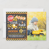 Baugewerbe Geburtstag Einladung Dump Truck Party (Vorderseite)