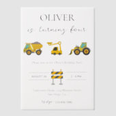 Baugewerbe Geburtstag Pergament Einladungen (Vorderseite)