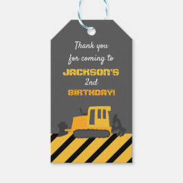 Baugewerbe Geburtstag Vielen Dank, Grau Geschenkanhänger