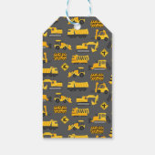 Baugewerbe Geburtstag Vielen Dank, Grau Geschenkanhänger (Rückseite)