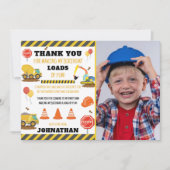 Baugewerbe Geburtstags-Foto Dankeskarte (Vorderseite)