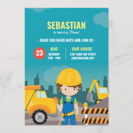 Baugewerbe - Geburtstagsausrufeprogramm Einladung
