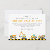 Baugewerbe Geburtstagskurve Digger Dankeskarte (Vorderseite)