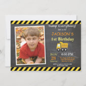 Baugewerbe Geburtstagskurve Einladung (Vorderseite)