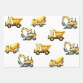 Baugewerbe, Gelbe Dampferpackpapier Geschenkpapier Set (Vorderseite 3)