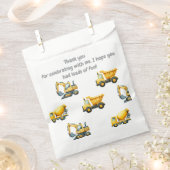 Baugewerbe, gelber Müllwagen Gunstbeutel Geschenktütchen (Ausgeschnitten)