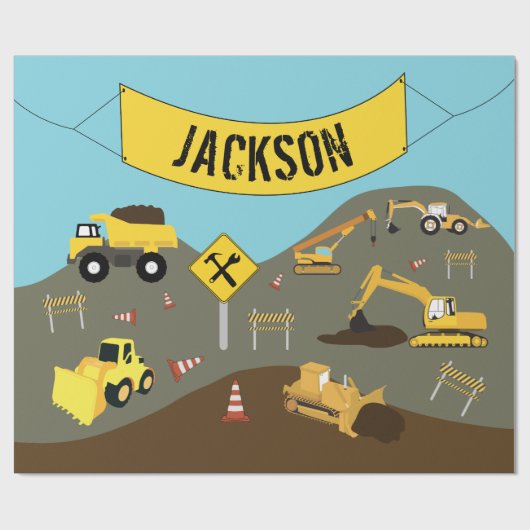 Baugewerbe Geschenkpapier (Flach)