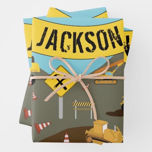 Baugewerbe Geschenkpapier Set (Beispiel)